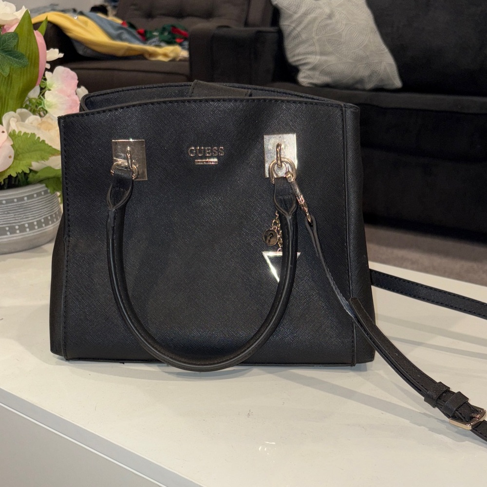 GUESS Black Satchel Bag